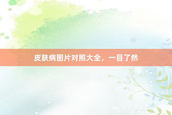 皮肤病图片对照大全，一目了然
